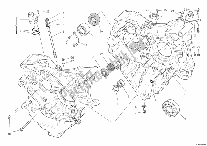 Toutes les pièces pour le Carter du Ducati Streetfighter 848 USA 2012